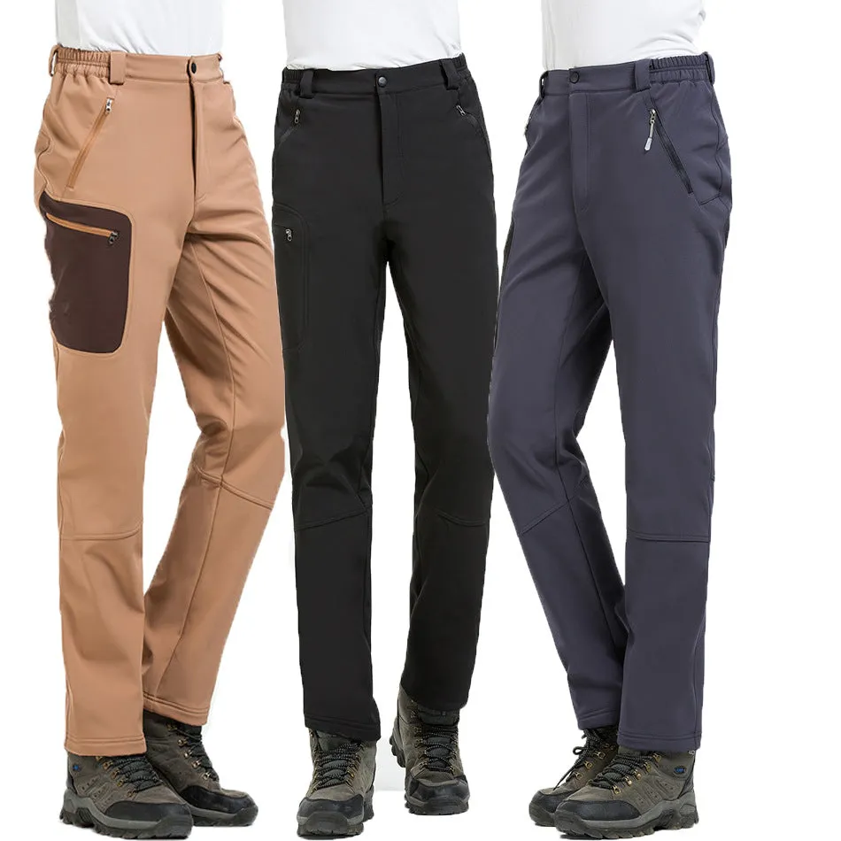 2016 New Men's Outdoor Windproof Waterproof Hiking Climbing Skiing Pants with Breathable Fabric