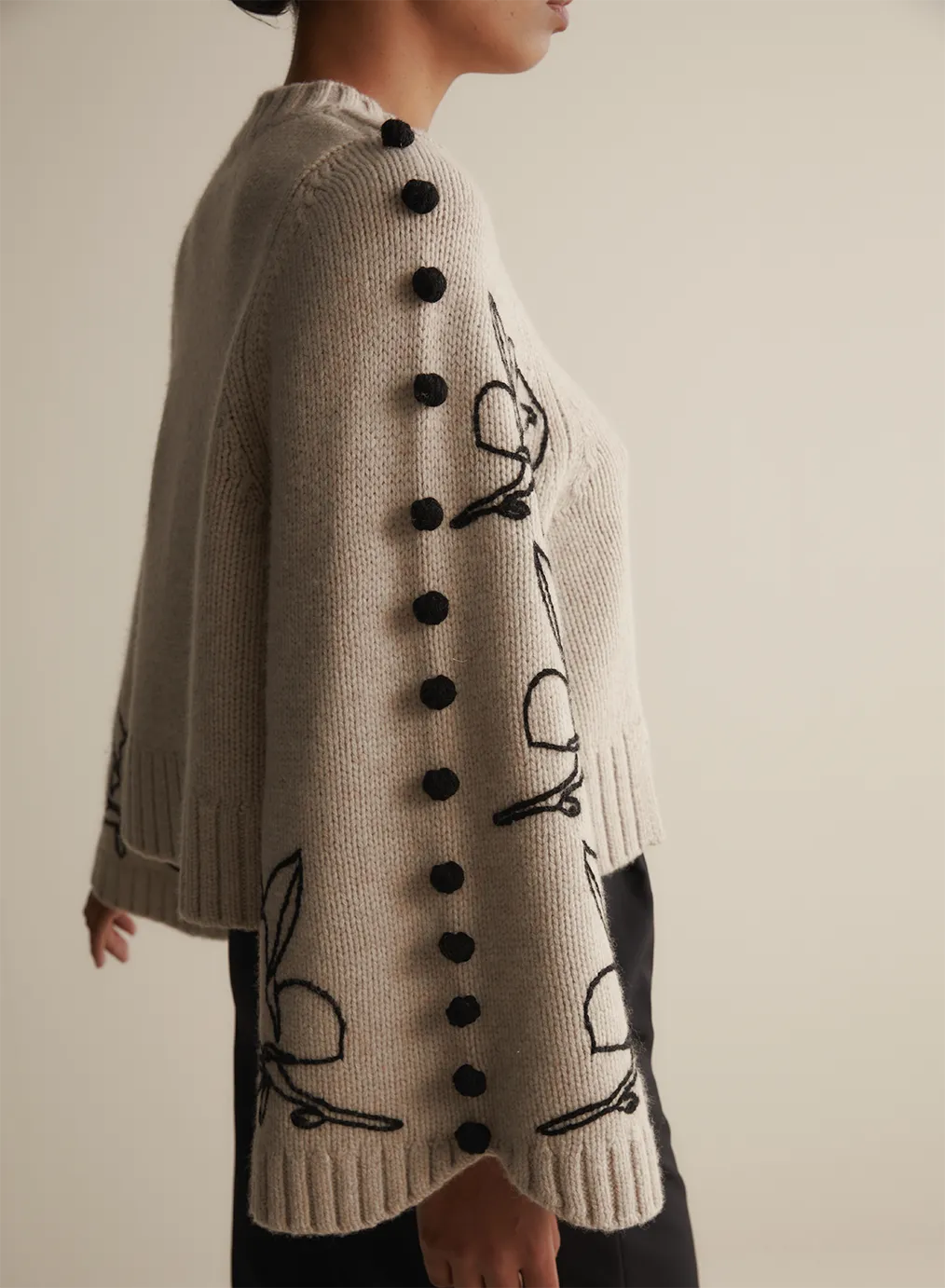 Adele Wool Embroidery Knit