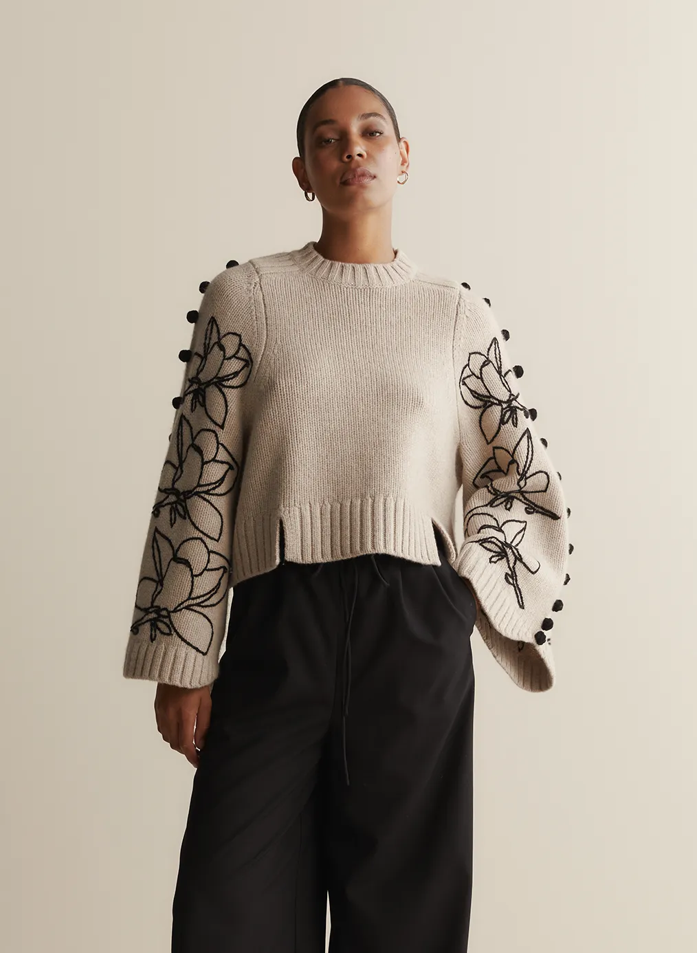 Adele Wool Embroidery Knit