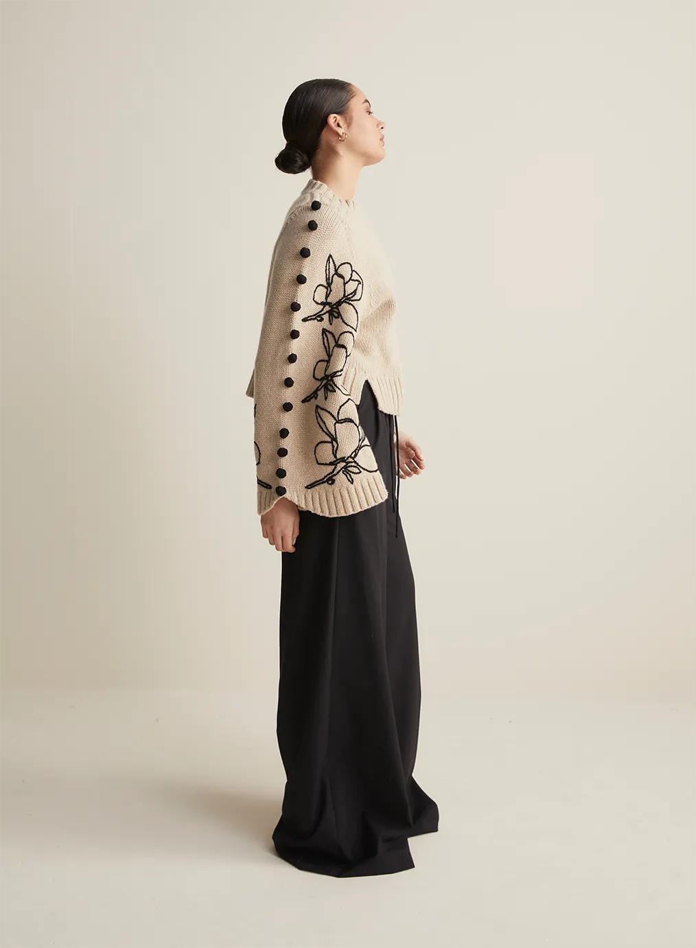 Adele Wool Embroidery Knit