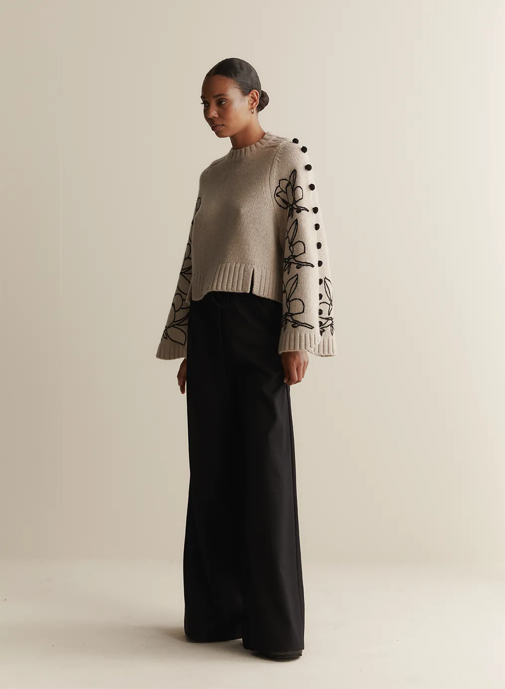 Adele Wool Embroidery Knit