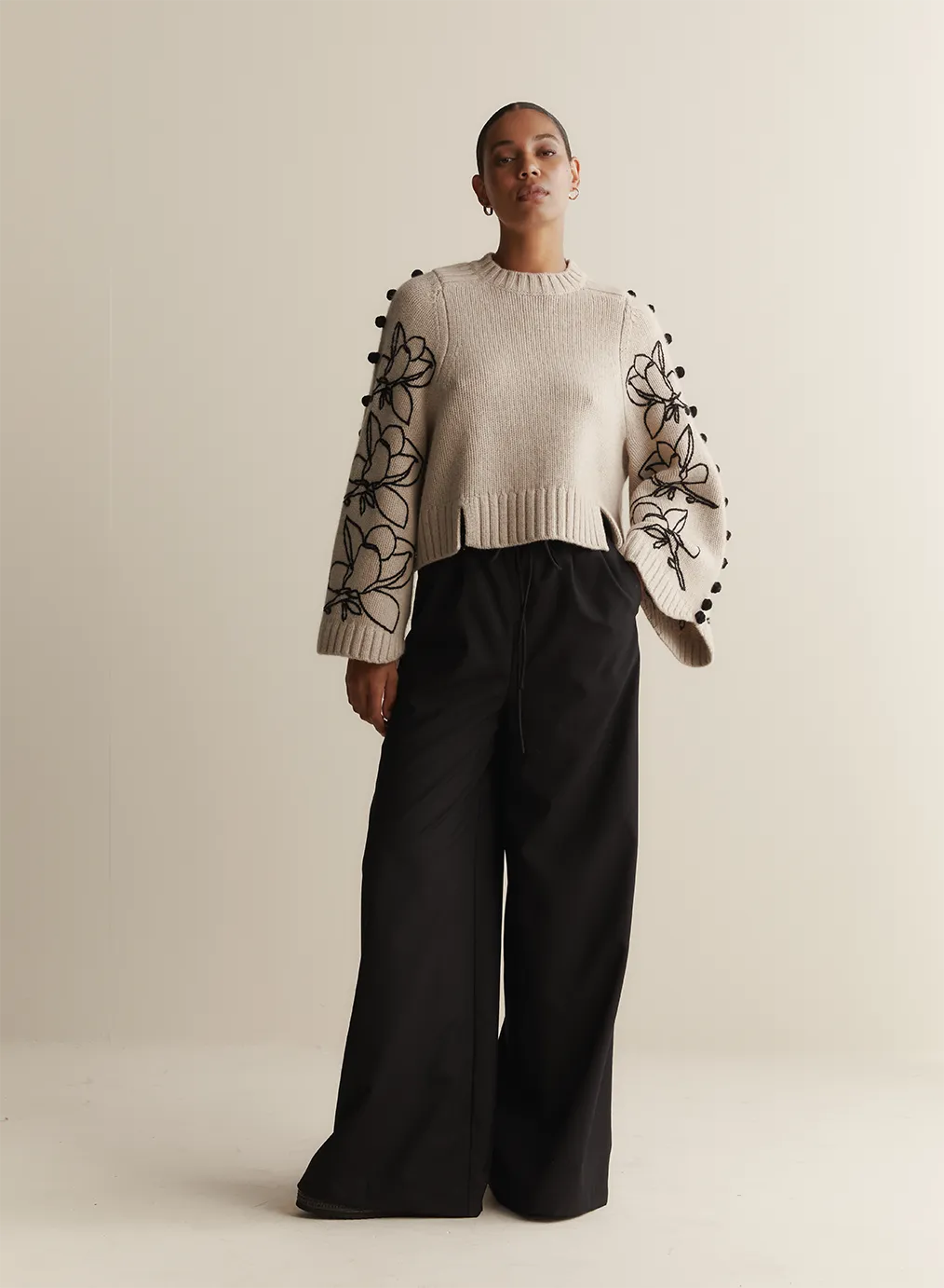 Adele Wool Embroidery Knit
