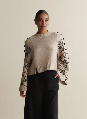 Adele Wool Embroidery Knit