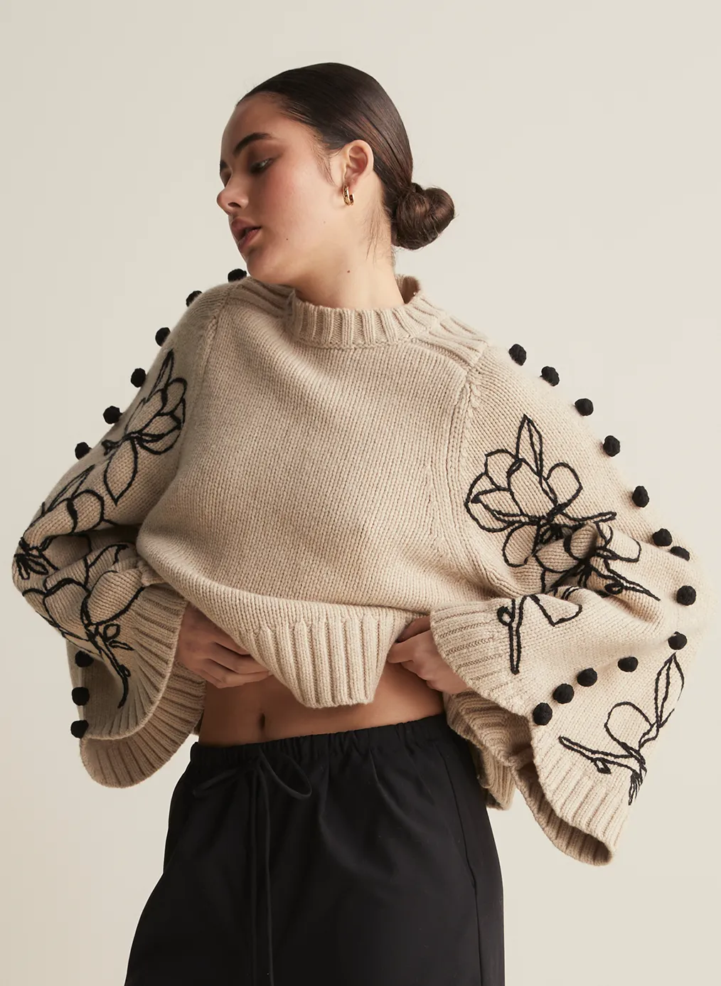 Adele Wool Embroidery Knit