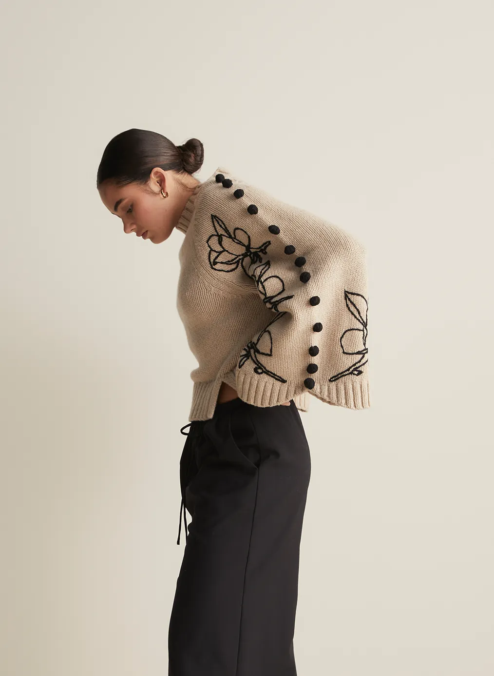 Adele Wool Embroidery Knit