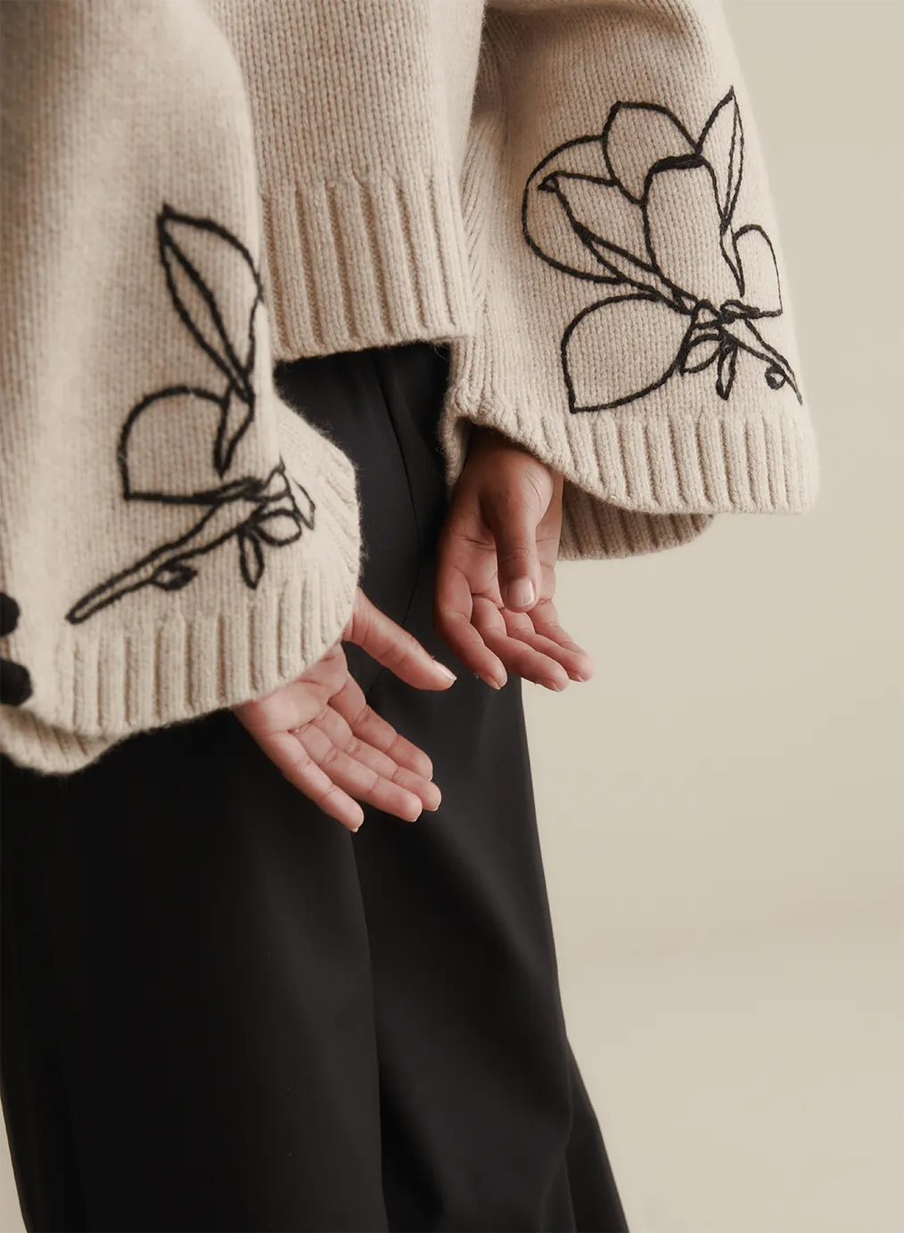 Adele Wool Embroidery Knit