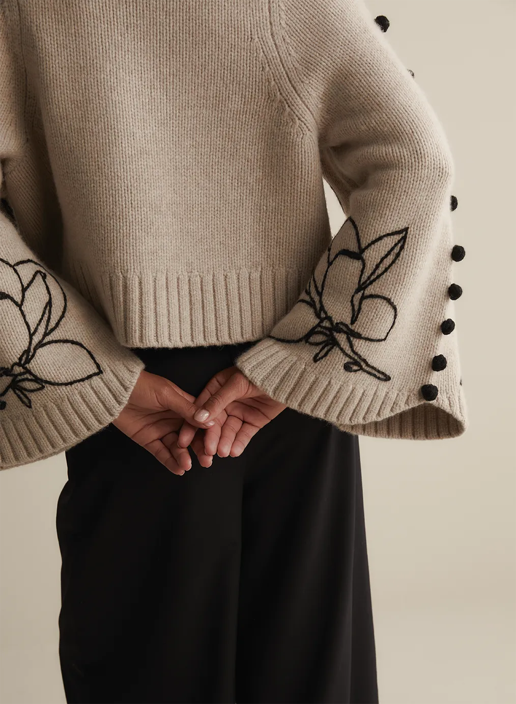 Adele Wool Embroidery Knit