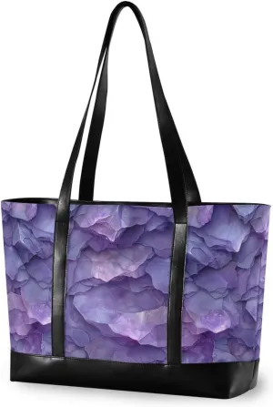 Architectural Design Amethyst Texture Purple essentials travel bag for women with zipper for travel with diaper bolsos secret para mujeres