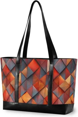 Architectural Design Geometric Copper Large Capacity laptop bag 14 with zipper for Travel Essentials Beach Gifts Birthday Gifts for Women with diaper bolso para laptop