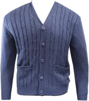 Big and Tall Premium Cable Knit Cardigan to 6X-Tall