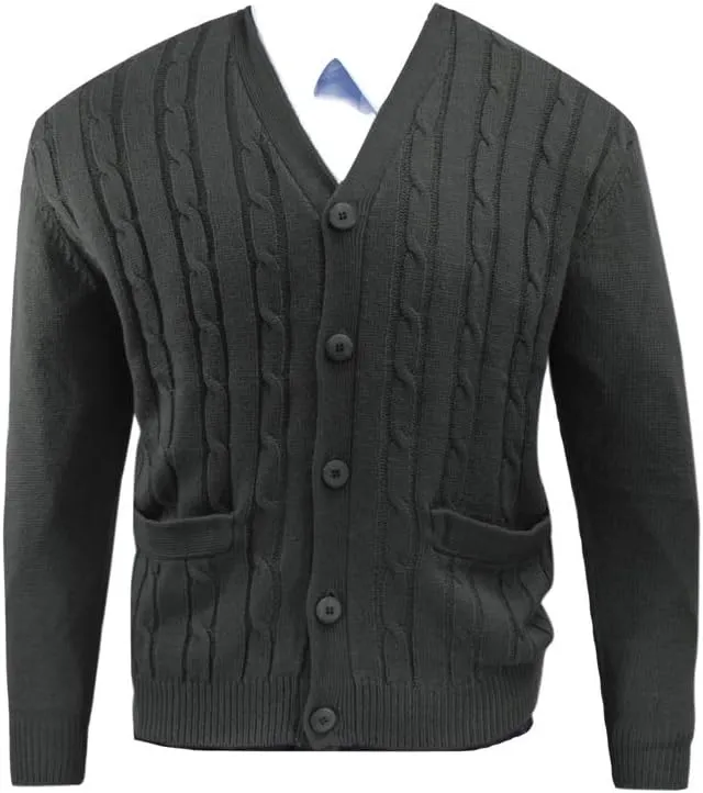 Big and Tall Premium Cable Knit Cardigan to 6X-Tall