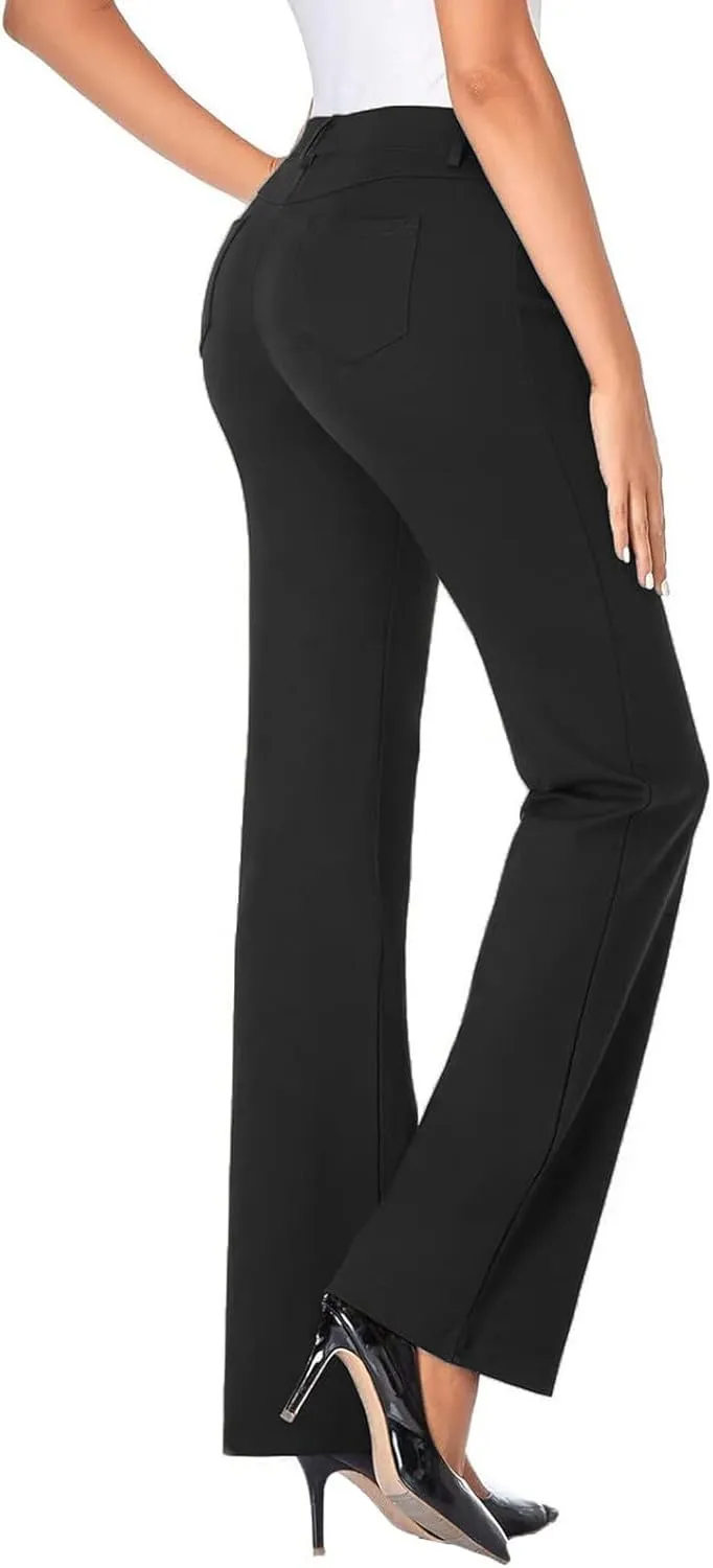 Bootcut Dress Pants for Women High Waisted Business Trousers Casual Work Pant Pull On Office Slacks with Pockets 2025
