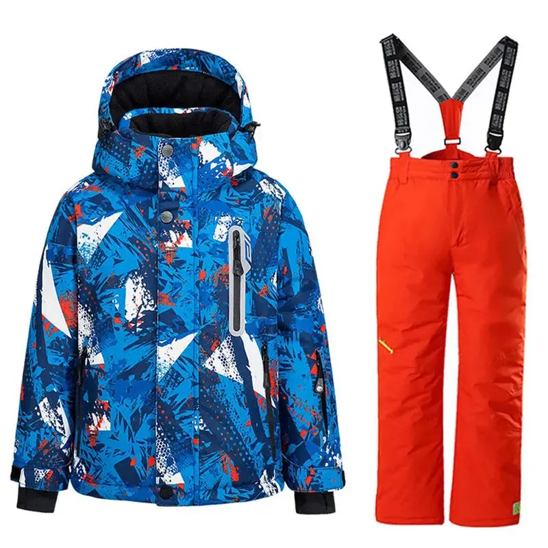 Boys & Girls Winter Snow Coat & Snow Bibs Pants