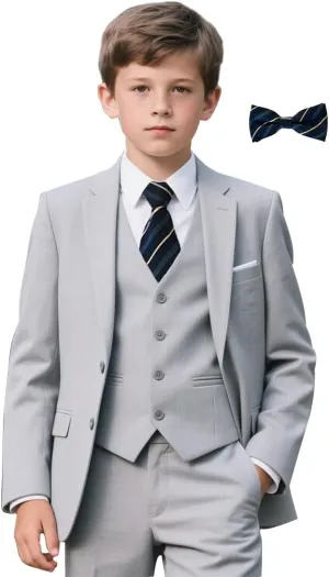Boys Suit for Kids 6 Pieces Formal Dresswear Set Teen Boys Tuxedo Suits for Wedding Graduation