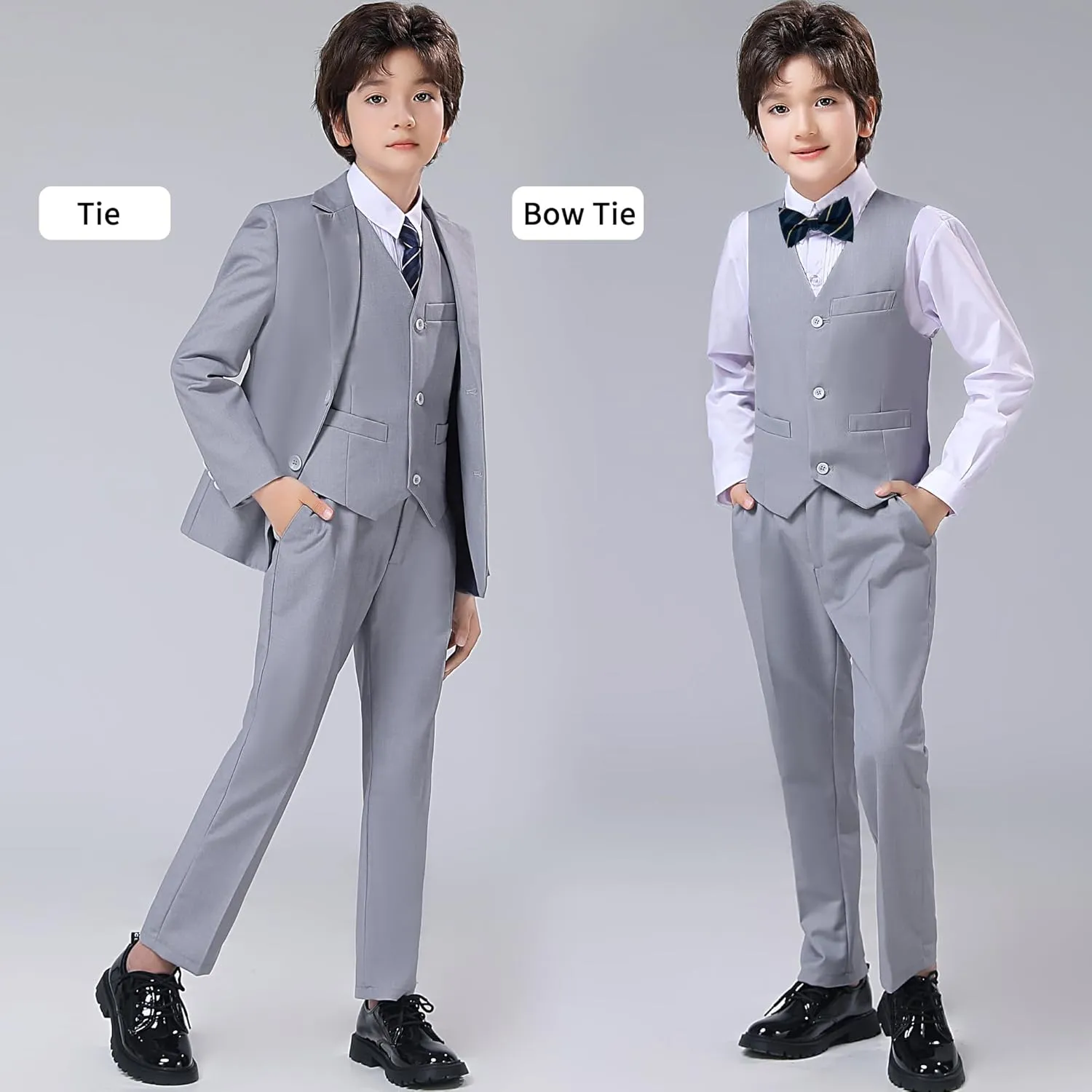 Boys Suit for Kids 6 Pieces Formal Dresswear Set Teen Boys Tuxedo Suits for Wedding Graduation