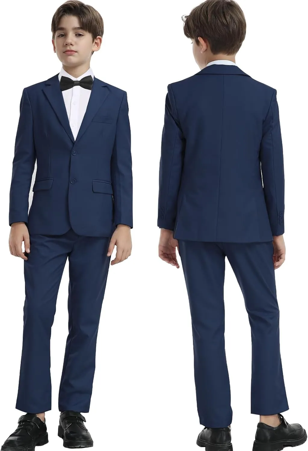 Boys' Suits 2-Piece Formal Slim Fit Suit Set for Boys Wedding Ring Bearer Outfit with Blazer and Pants