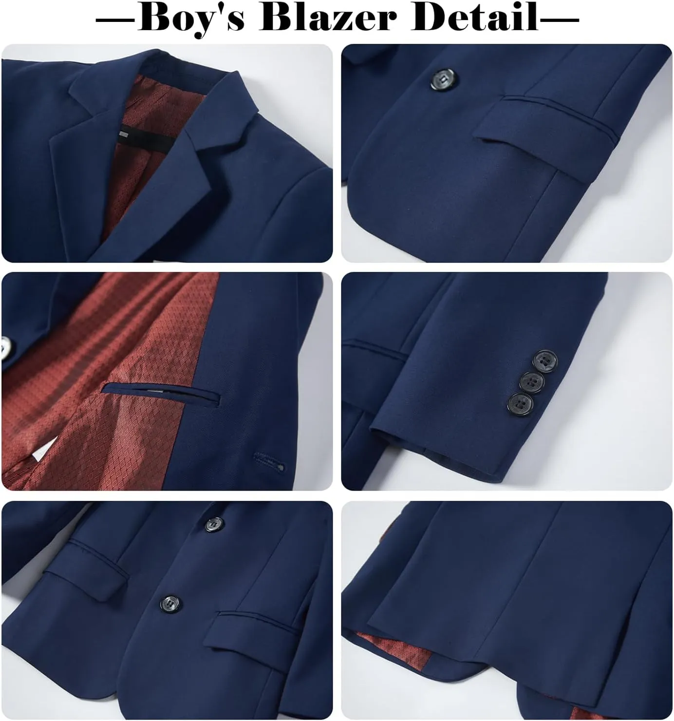 Boys' Suits 2-Piece Formal Slim Fit Suit Set for Boys Wedding Ring Bearer Outfit with Blazer and Pants
