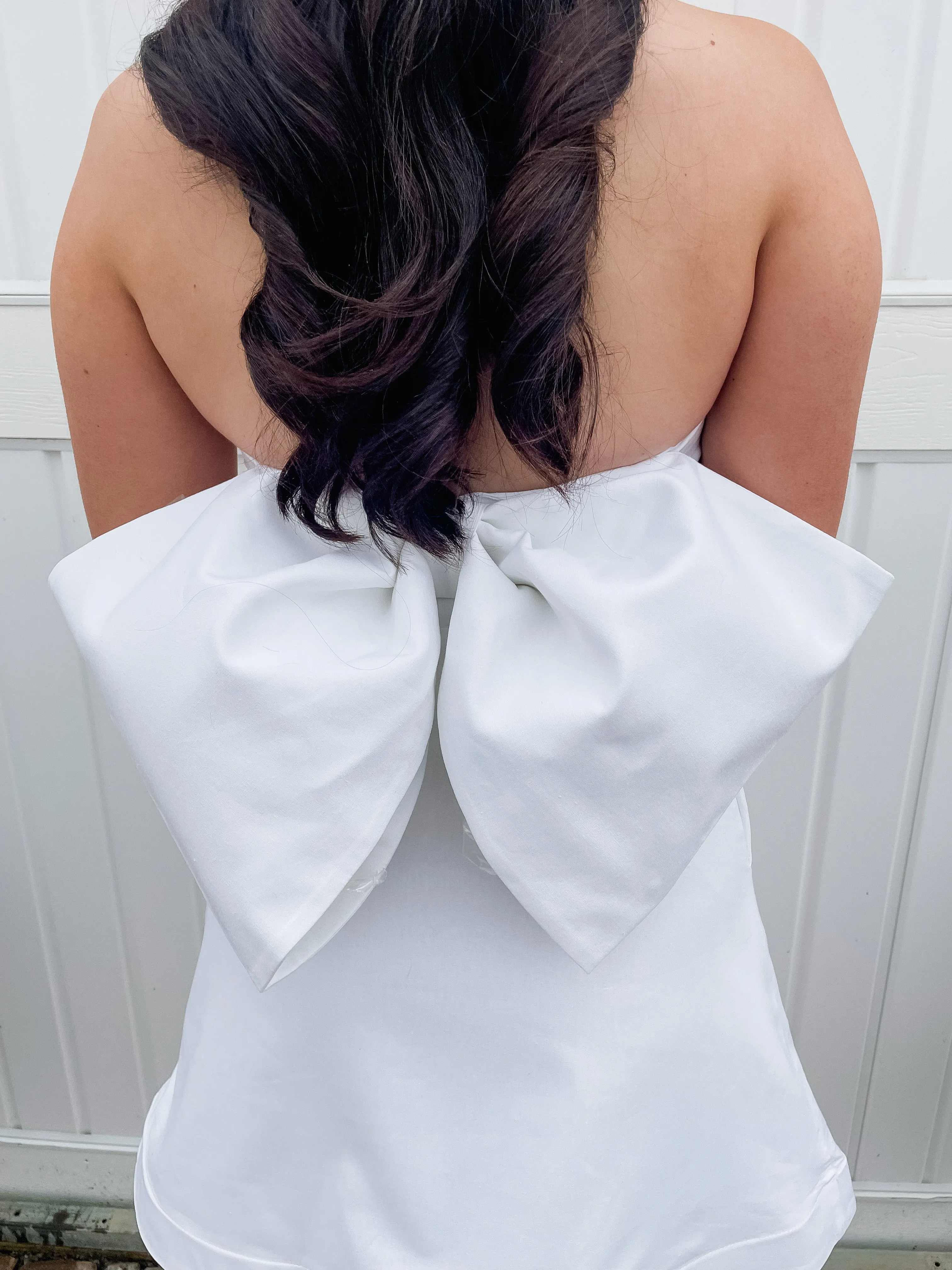 Bridal Bow Back Dress