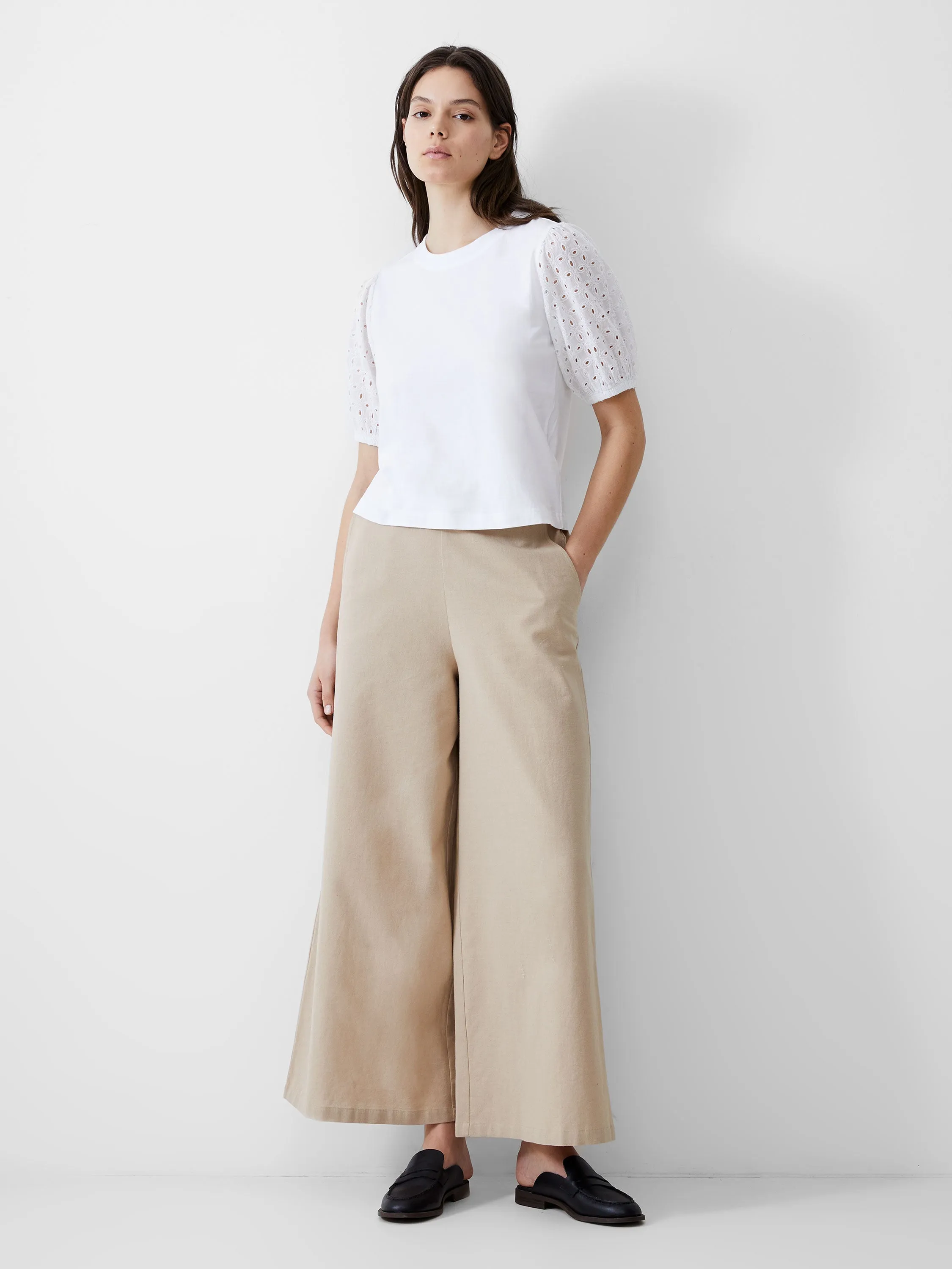 Broderie Sleeve Top