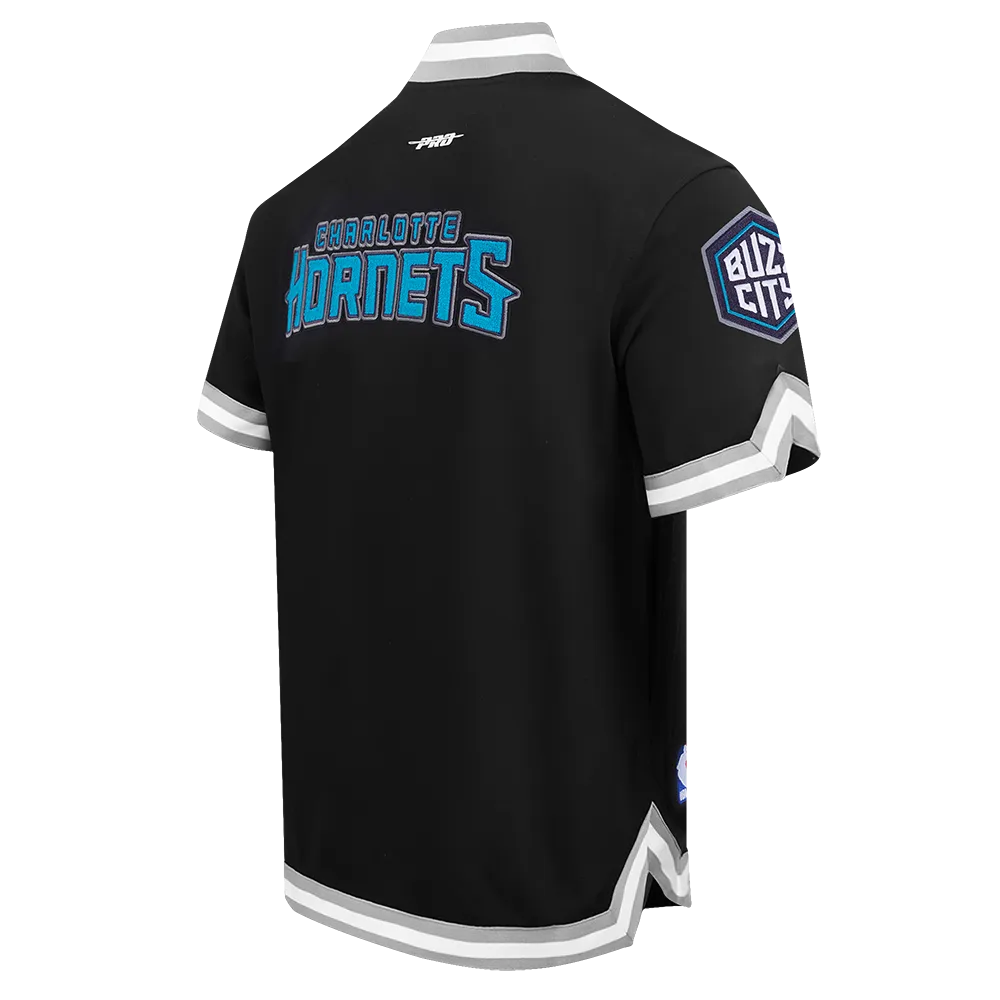 CHARLOTTE HORNETS LAMELO BALL #1 CLASSIC MEN'S WARM UP JACKET (BLACK/GRAY)