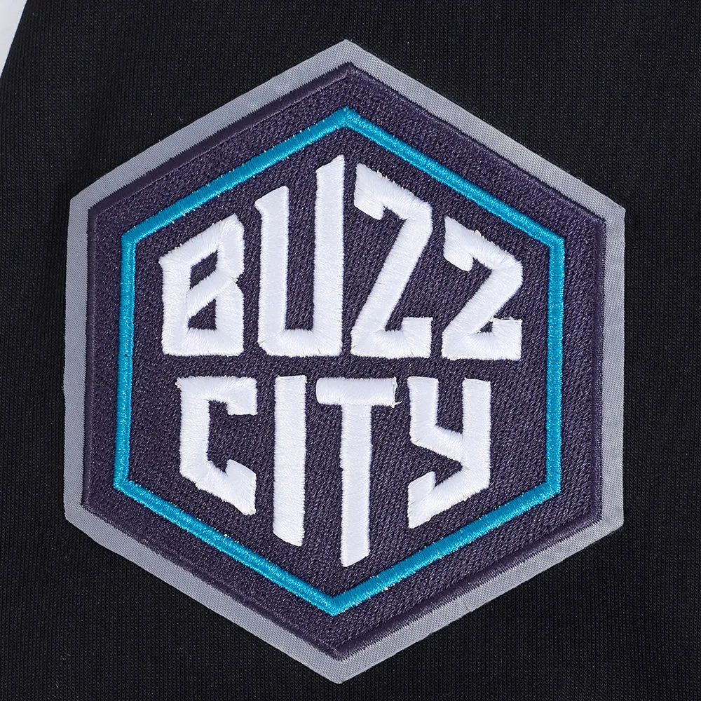 CHARLOTTE HORNETS LAMELO BALL #1 CLASSIC MEN'S WARM UP JACKET (BLACK/GRAY)