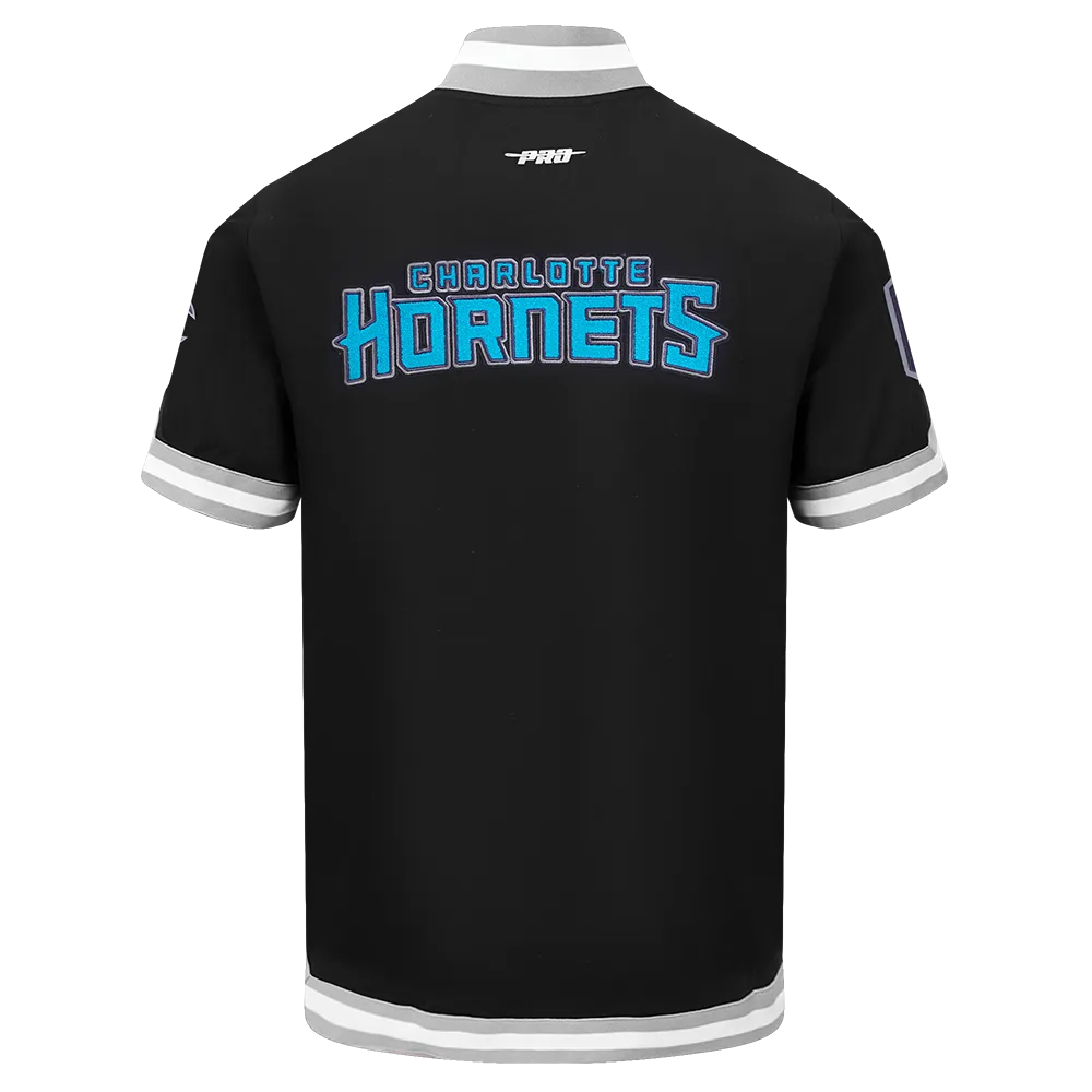 CHARLOTTE HORNETS LAMELO BALL #1 CLASSIC MEN'S WARM UP JACKET (BLACK/GRAY)