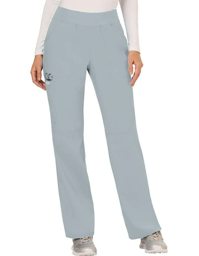 Cherokee Workwear Revolution Women's Mid Rise Straight Leg Pull-on Tall Pant