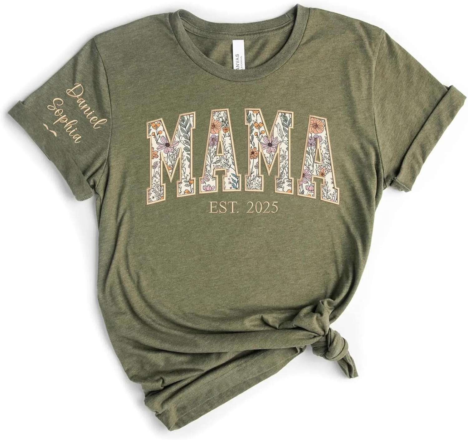 Custom Floral Applique Embroidery Grandma Sweatshirt, Grandma Gifts, Custom Mama Sweatshirt, Mother's Day