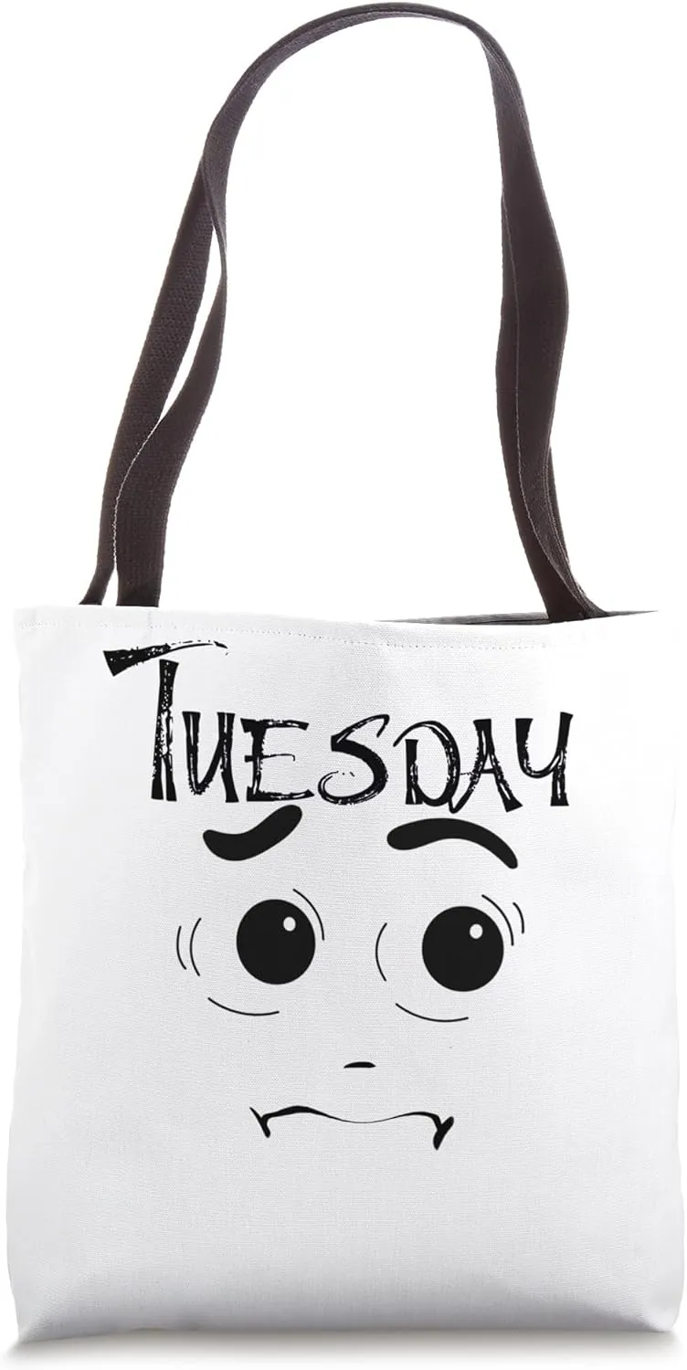 DAYS of the WEEK Tshirt 'TUESDAY' Distressed Funny Weekdays Tote Bag