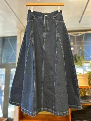 Denim Flared Skirt