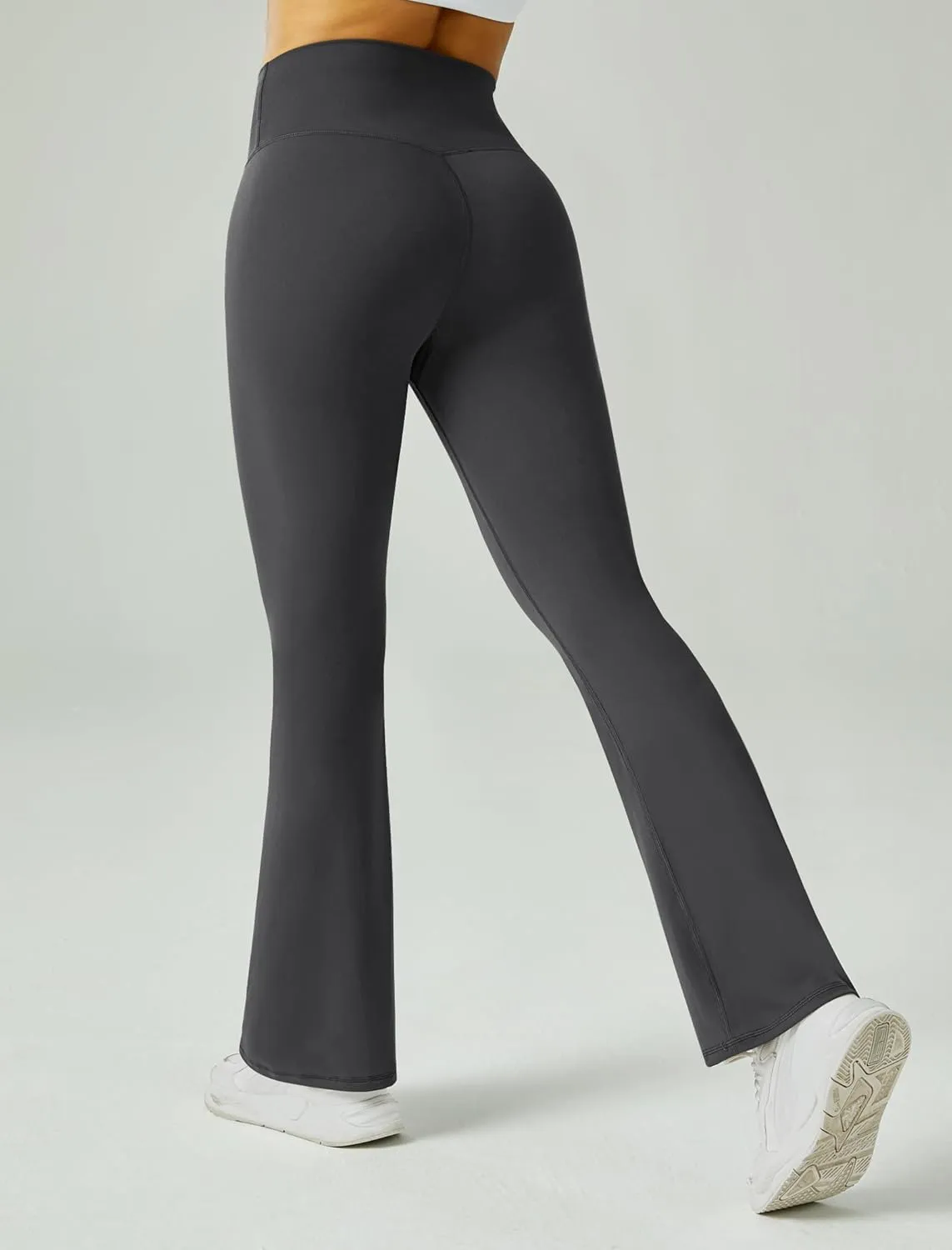 FireSwan Women's Flare Yoga Pants V Waist Flared Leggings High Waisted Bootcut Workout Pants Tummy Control