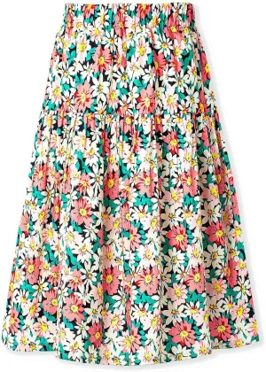 Floral Long Skirt for Girls Toddler & Kids & Teens II Girl's A-Line Maxi Skirts