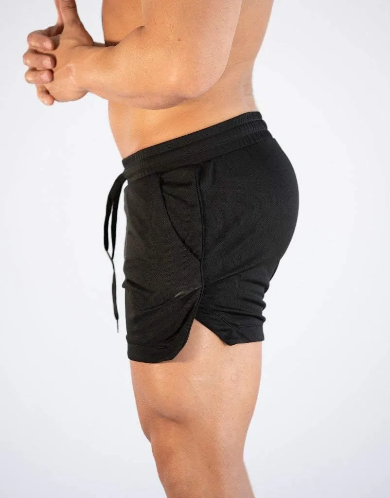 FLYFIREFLY Men's Gym Workout Shorts Running Lightweight Athletic Short Pants Bodybuilding Training