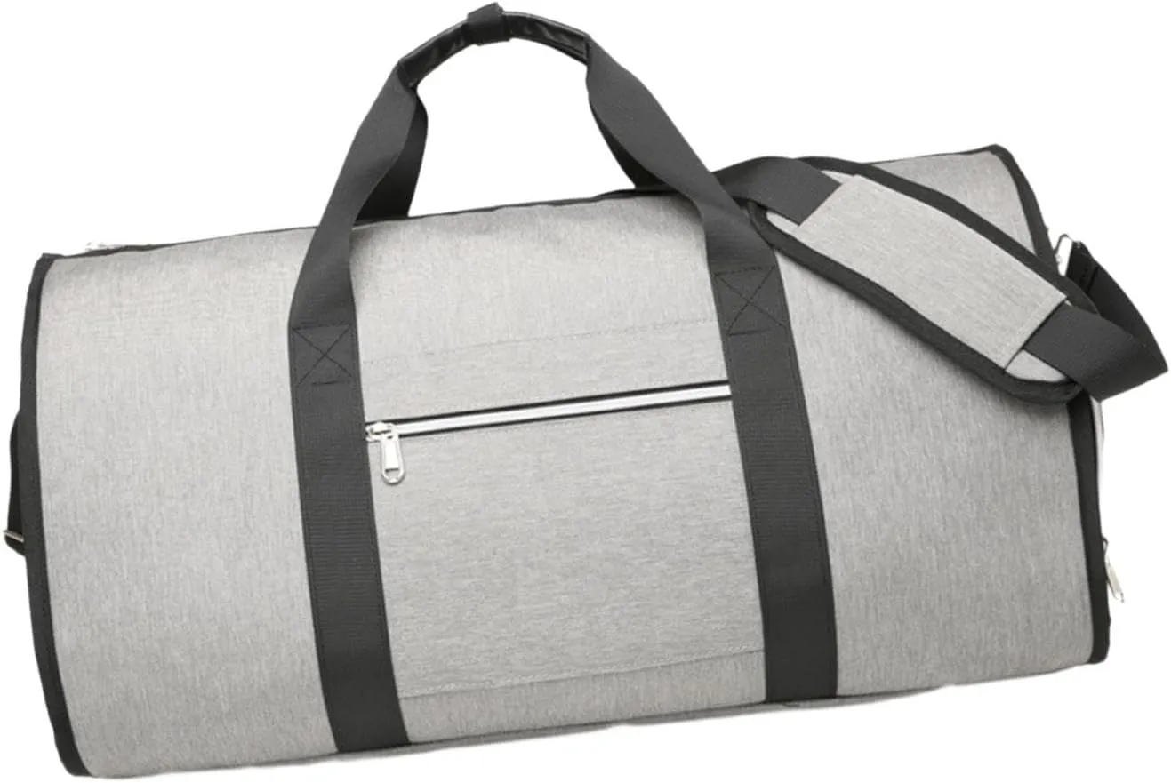 Garment Duffel Bag Travel Duffel Bag Storage Bag Multifunction Portable Travel Garment Bag Business Travel Bag for Outdoor, Light Gray