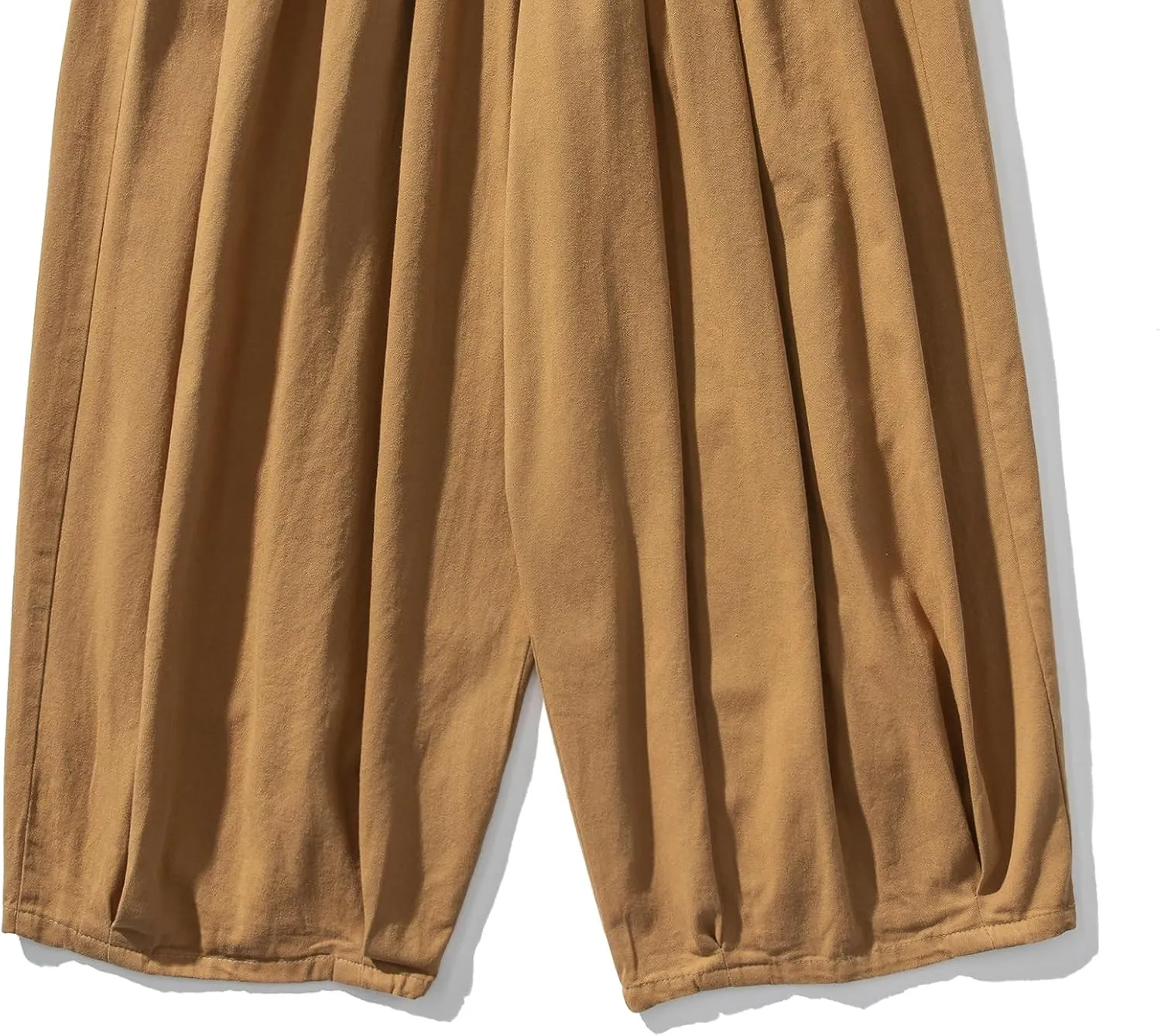 GURUNVANI Mens Wide Leg Harem Pants Japanese Loose Fit Pants Casual Elastic Waist Trouser