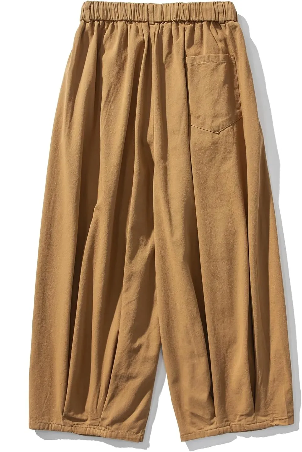 GURUNVANI Mens Wide Leg Harem Pants Japanese Loose Fit Pants Casual Elastic Waist Trouser