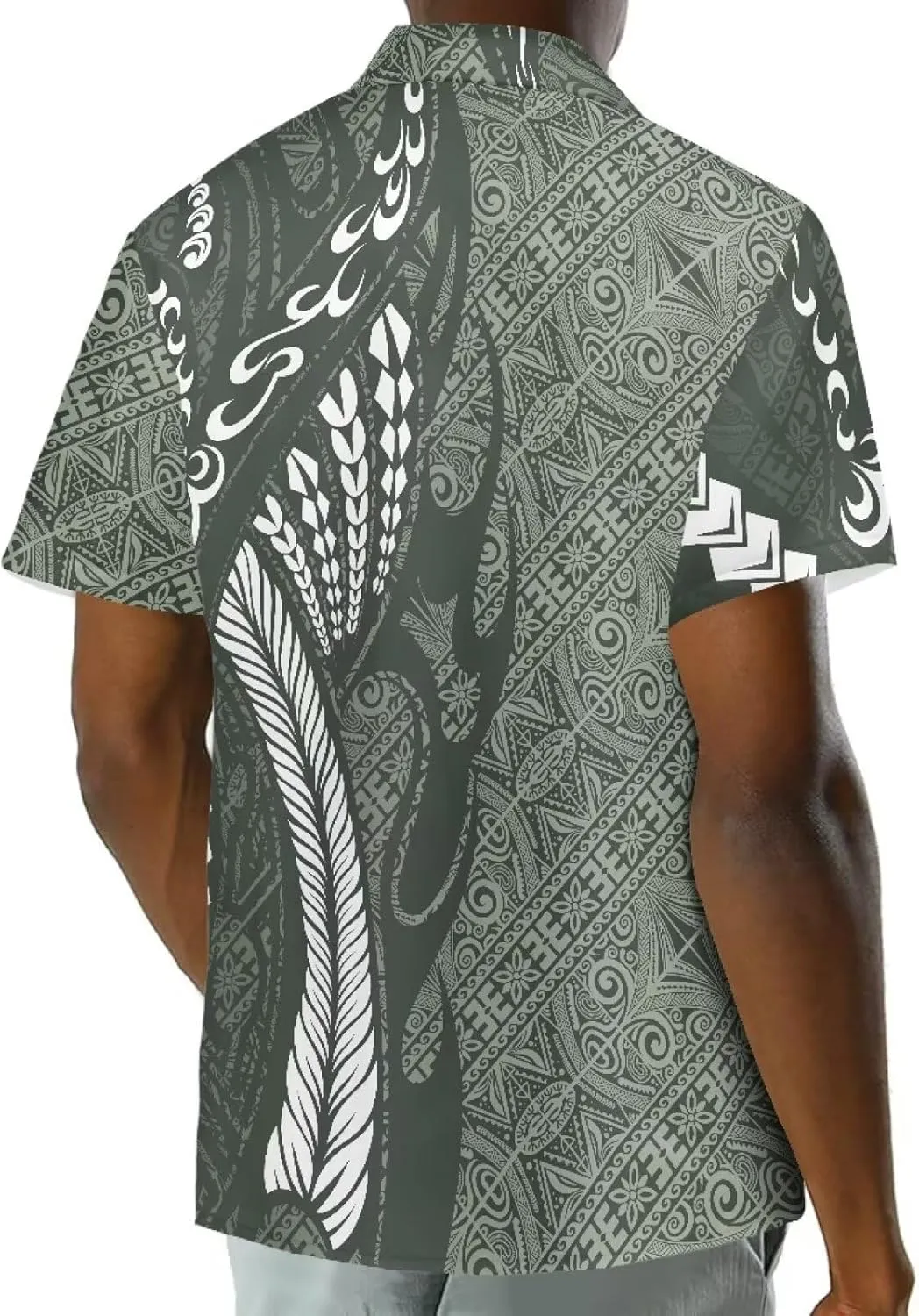 Hawaiian Dresses for Couples Polynesian Puletasi Samoan Traditional Dress with Shirt Pareo Sarong Lavalava Set