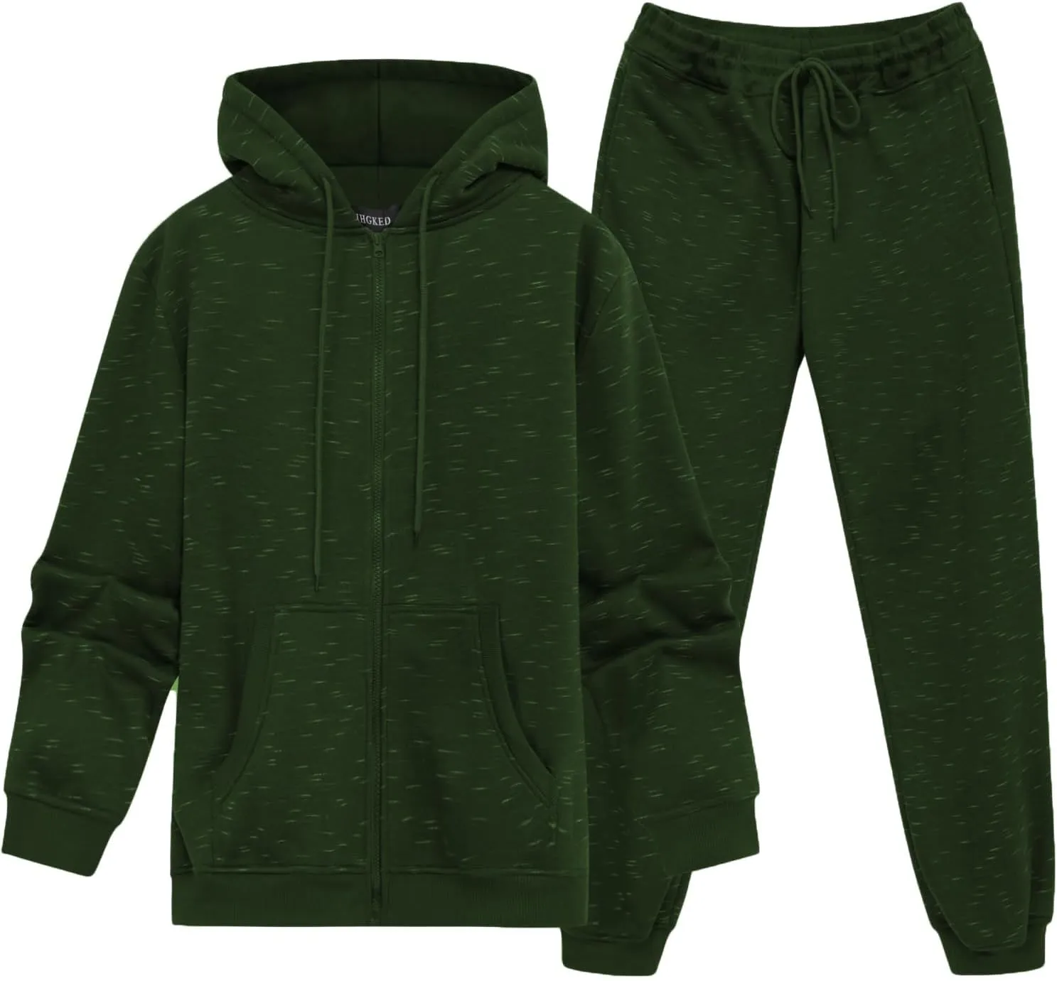 HHGKED Mens 2 Piece set Outfits Comfy Sweatsuits Athletic Jogging Tracksuit Hooded Sweatshirt and Joggers Sweatpants