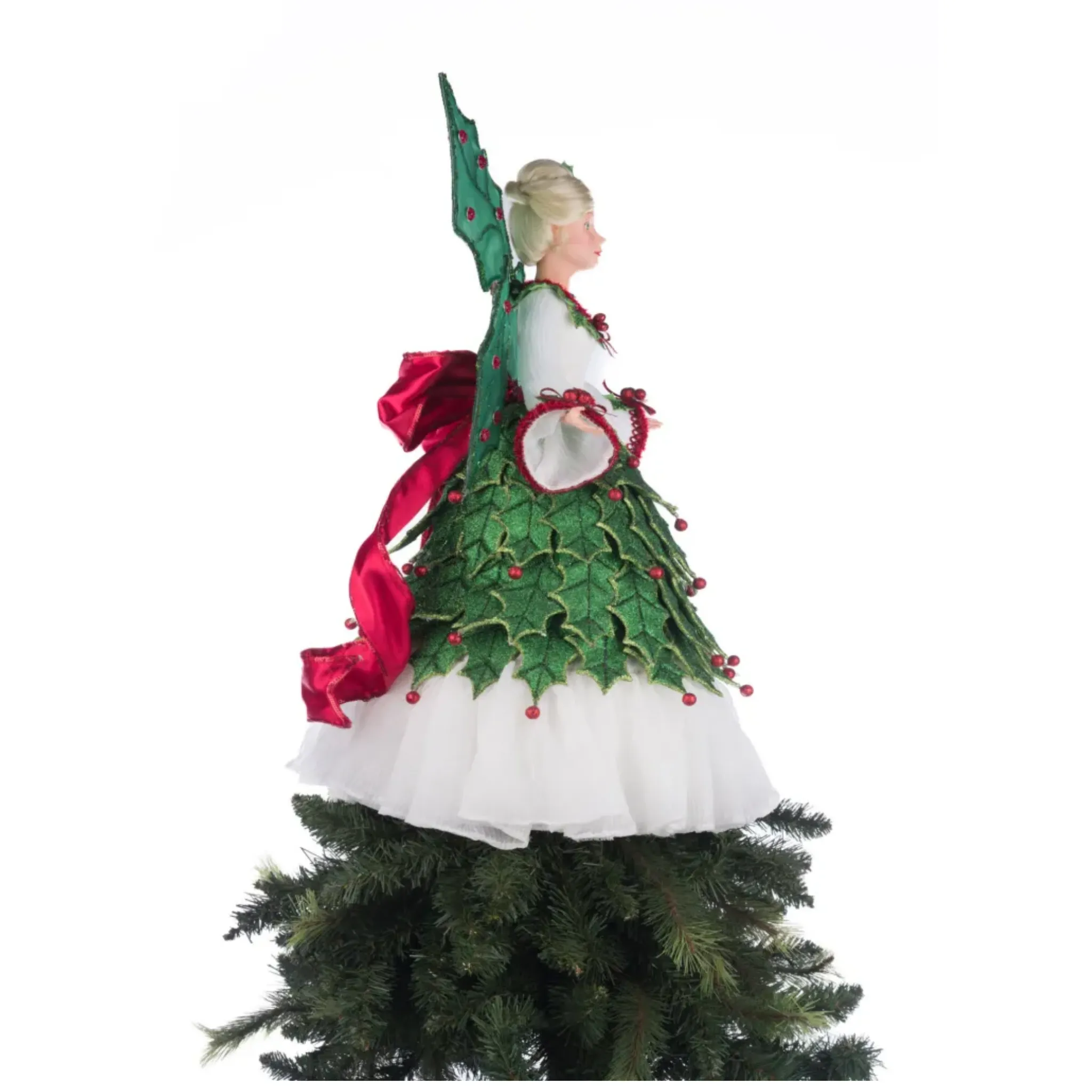 Holly Berry Fairy Tree Topper Christmas Decoration