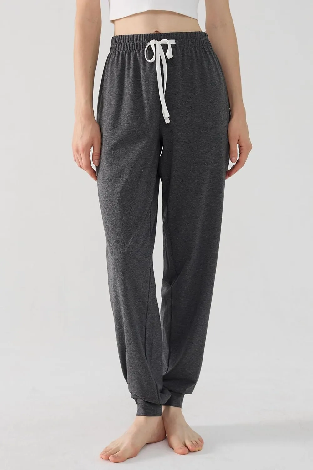 Joyaria Cotton Joggers Women Lightweight Sleep Lounge Pajama Sweats Pants with Pockets S-XXL