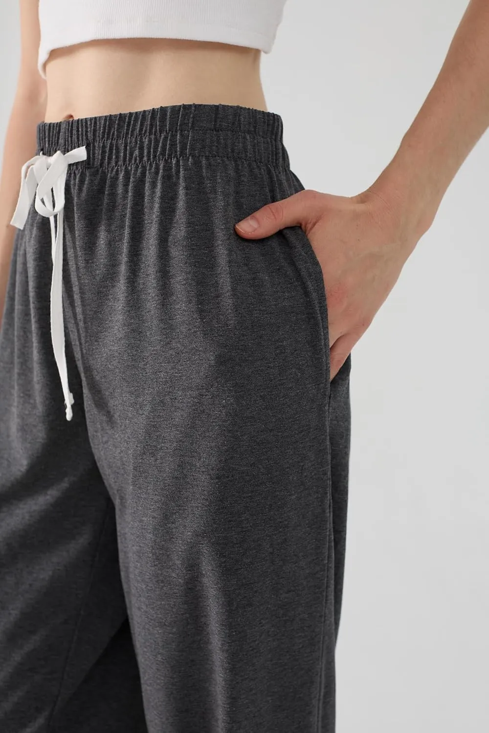Joyaria Cotton Joggers Women Lightweight Sleep Lounge Pajama Sweats Pants with Pockets S-XXL
