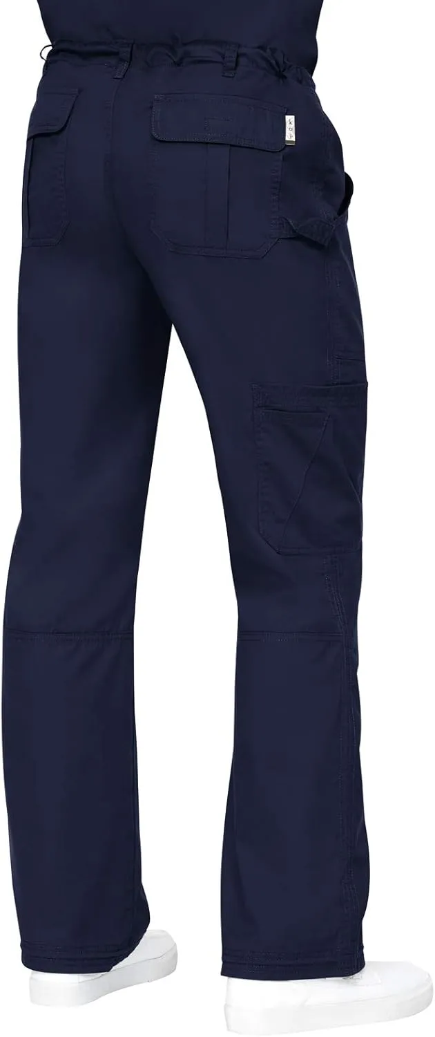 KOI James Elastic Men's Scrub Pants with Zip Fly and Drawstring Waist