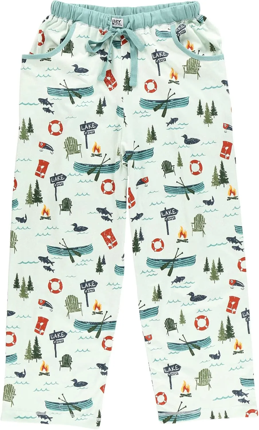 Lazy One Pajamas for Women, Cute Ocean Pajama Pants and Top Separates