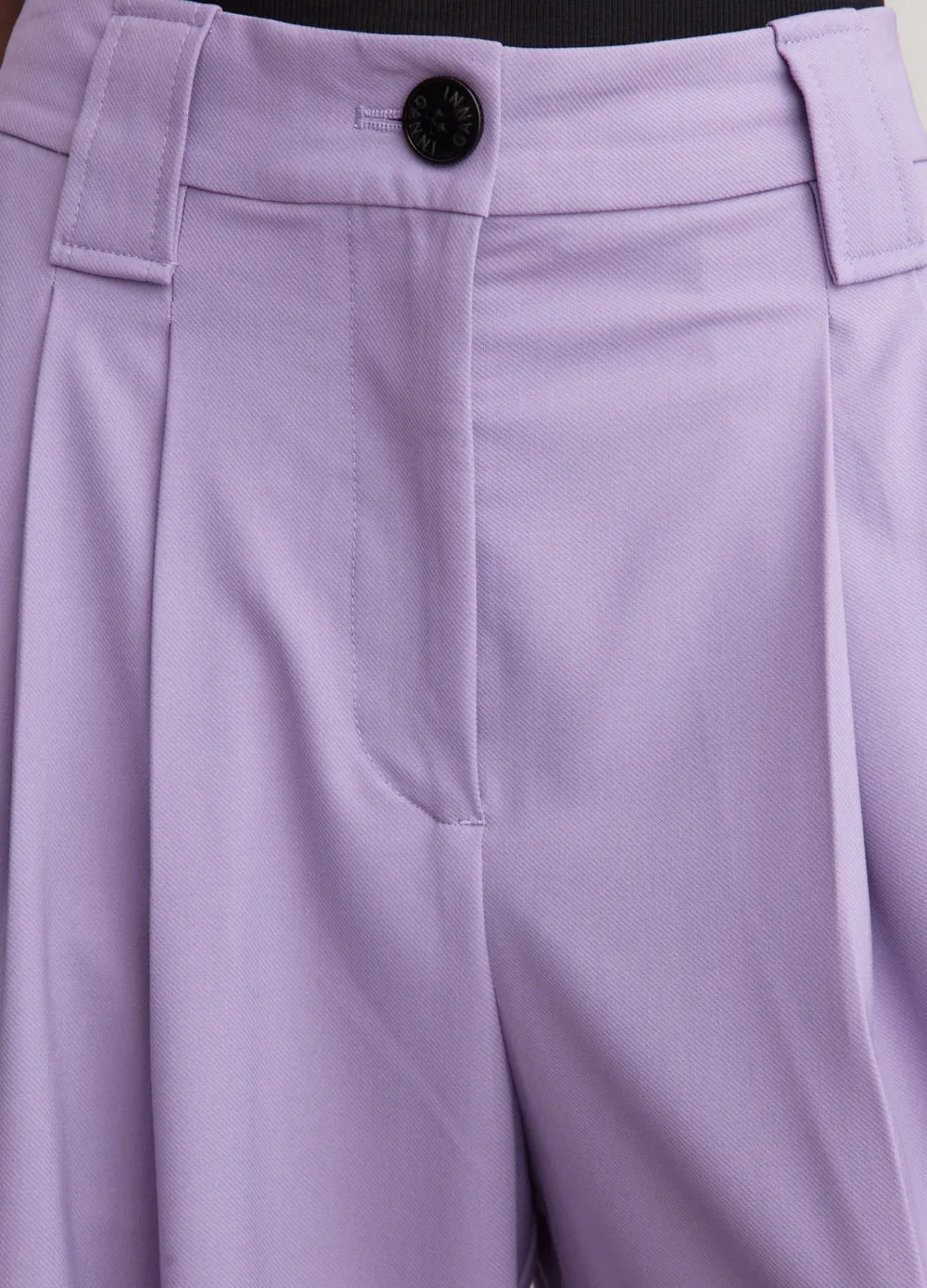Light Solid High Waist Flared Leg Pants