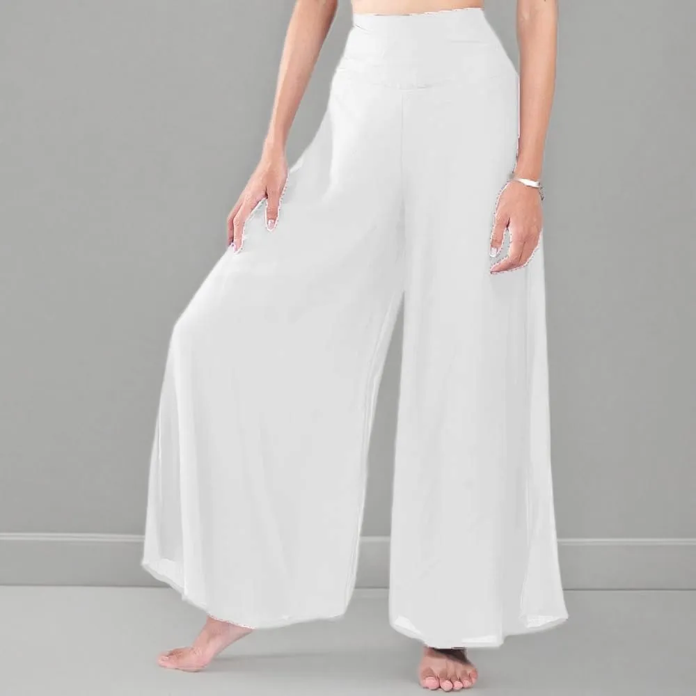 LOFBAZ Women's Wide Leg Palazzo Pants Yoga Lounge Hippie Harem Flowy Trousers