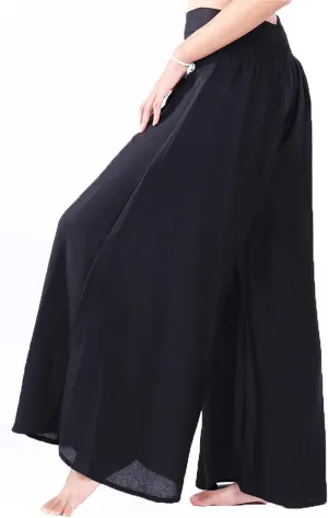 LOFBAZ Women's Wide Leg Palazzo Pants Yoga Lounge Hippie Harem Flowy Trousers
