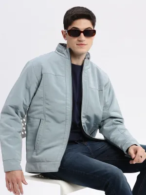 Men Grey Windcheater Rapid-Dry Bomber Jacket