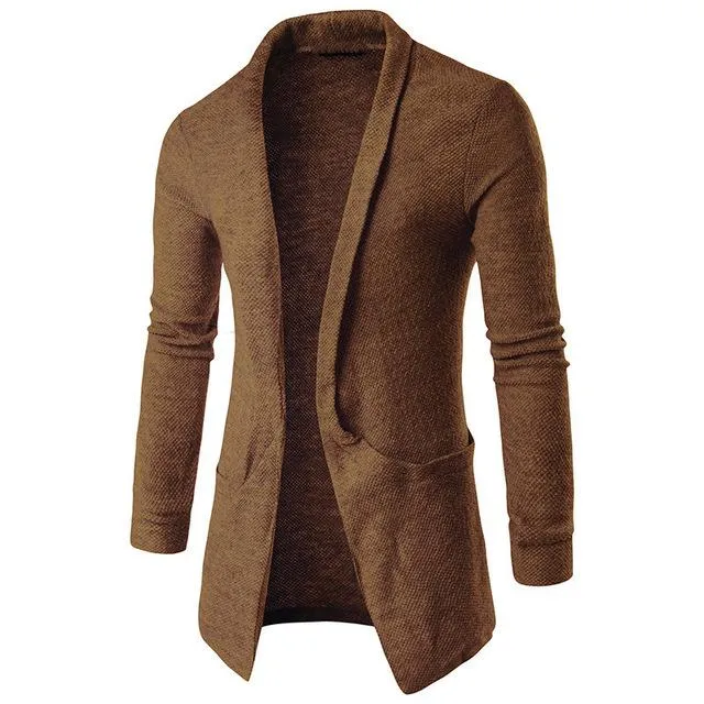 Mens Fashion Autumn Winter Long Sleeves Cardigan