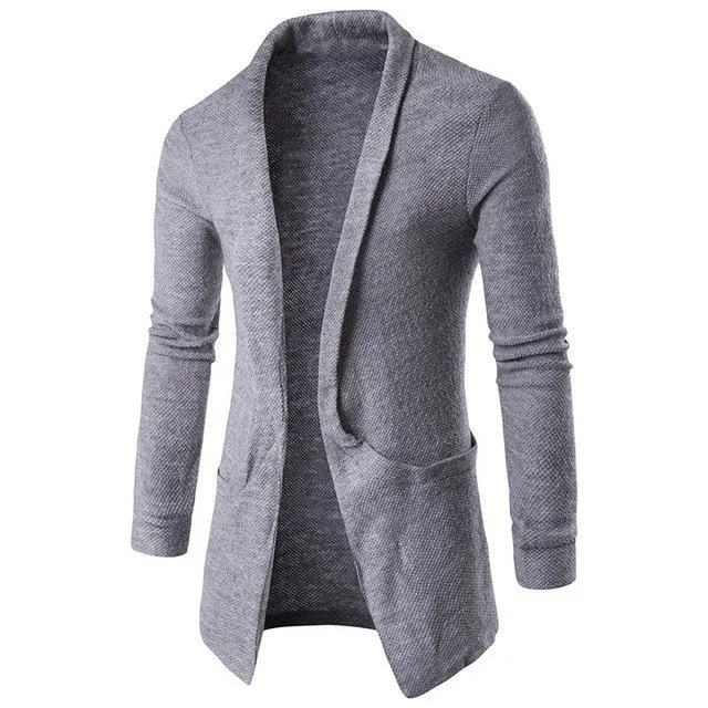 Mens Fashion Autumn Winter Long Sleeves Cardigan