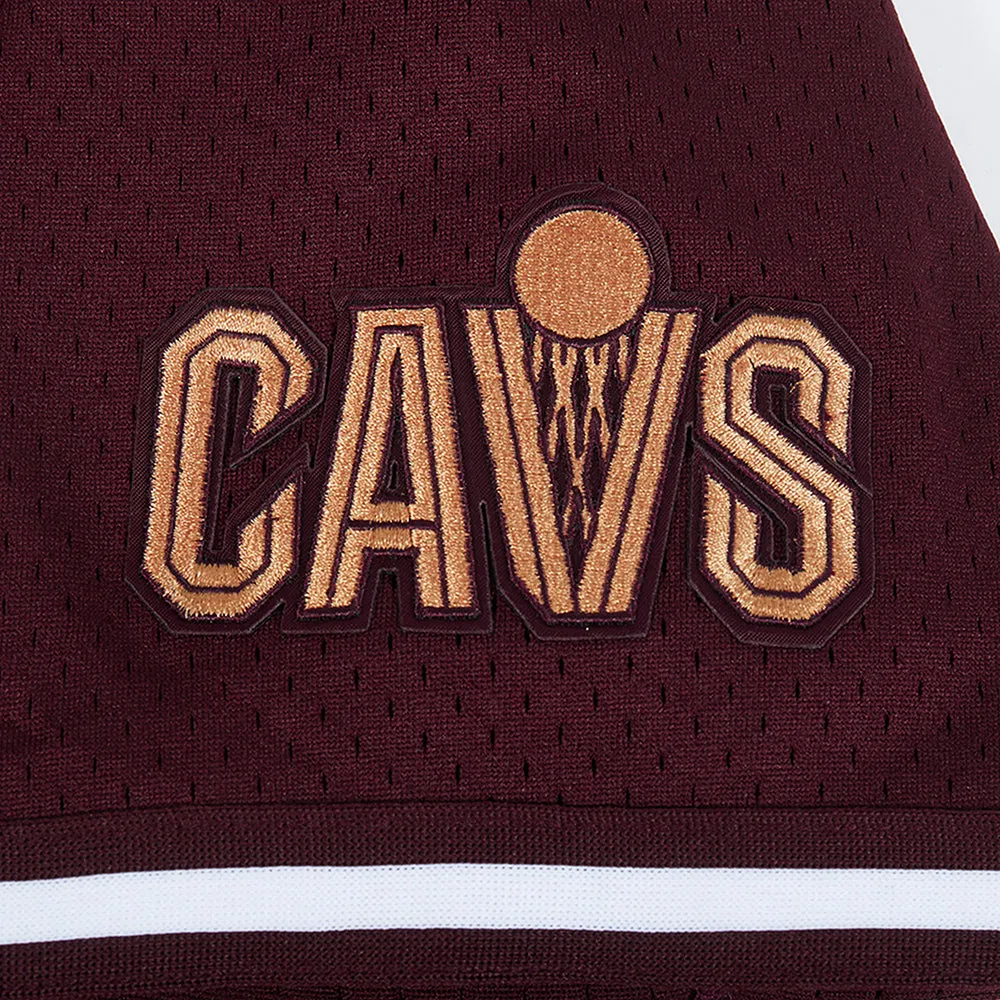 NBA CLEVELAND CAVALIERS CLASSIC MEN'S MESH BUTTON DOWN SHIRT (WINE)